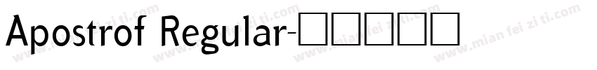 Apostrof Regular字体转换